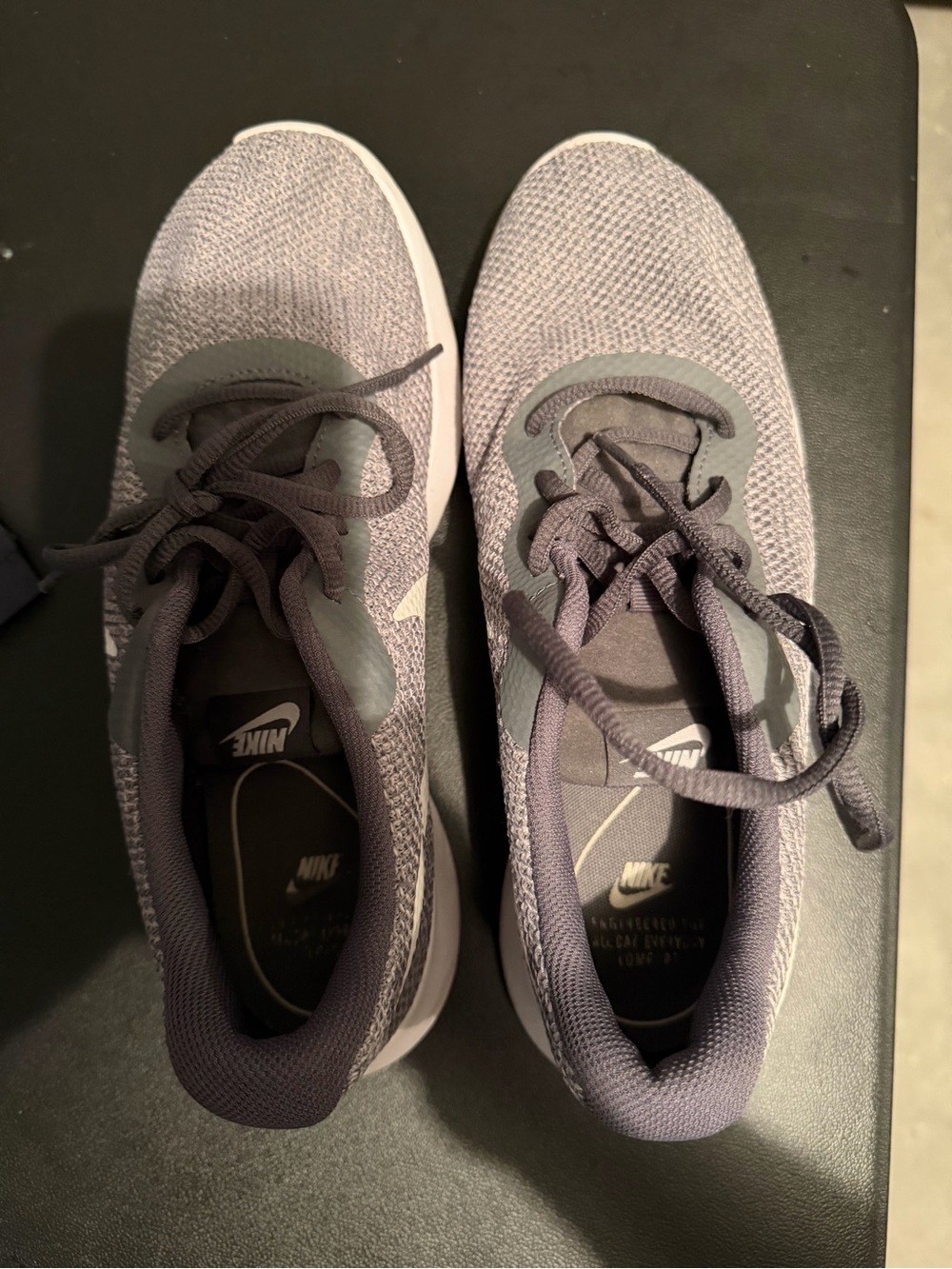 Nike Women’s Gray Knit Athletic Sneakers with Dark Gray Accents